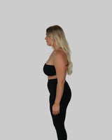 black activewear crop and scrunch leggings