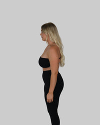 black activewear crop and scrunch leggings
