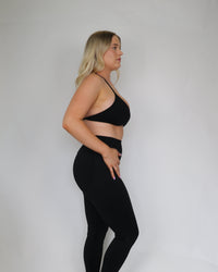 black crop and scrunch leggings