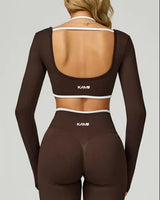 Formline Long Sleeve Crop - Brown