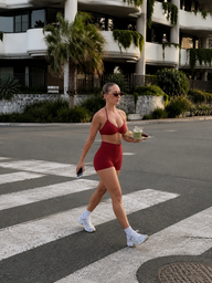 Signature Scrunch Shorts - Chilli