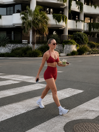 Signature Scrunch Shorts - Chilli