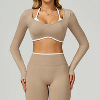 Formline Long Sleeve Crop - Beige
