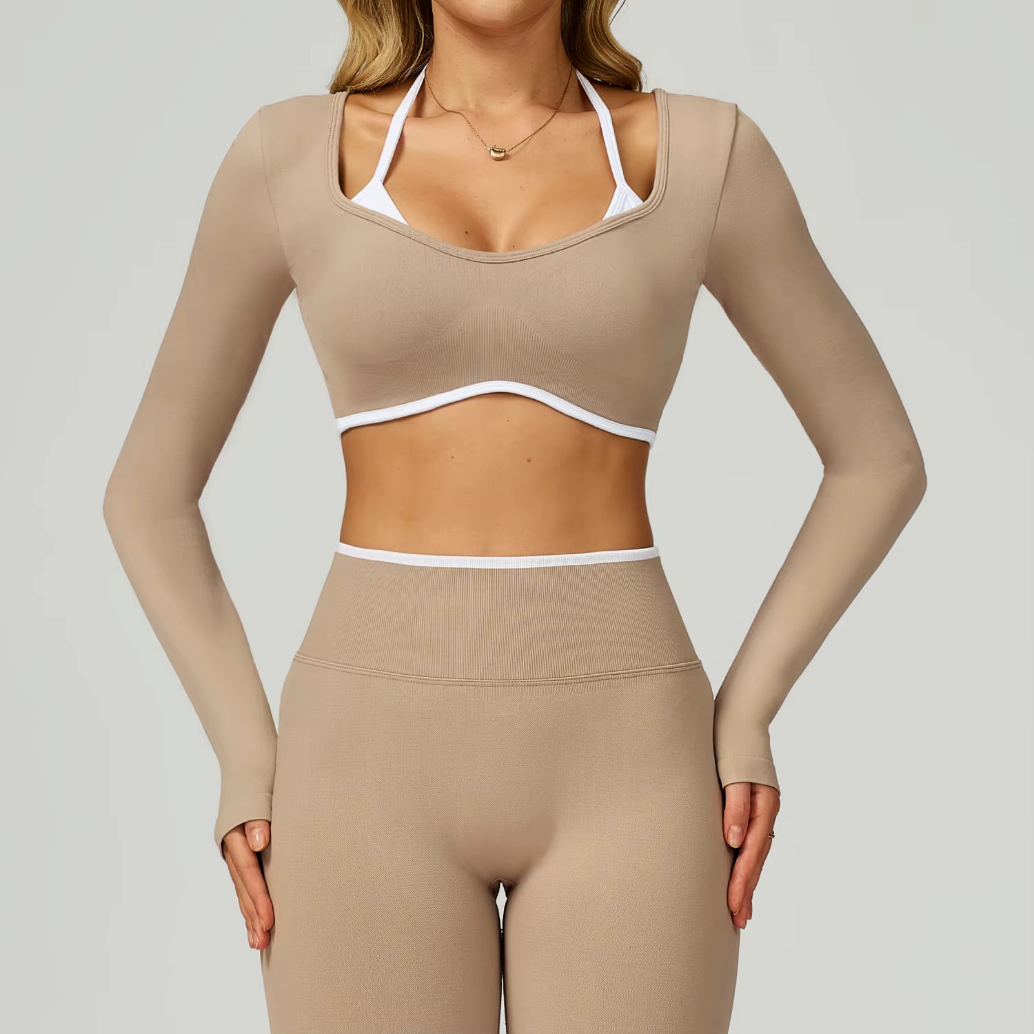Formline Long Sleeve Crop - Beige