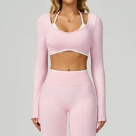Formline Long Sleeve Crop - Baby Pink