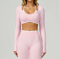 Formline Long Sleeve Crop - Baby Pink