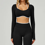 Formline Long Sleeve Crop - Black