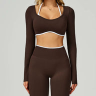 Formline Long Sleeve Crop - Brown