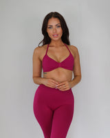 berry / pink crop and scrunch leggings