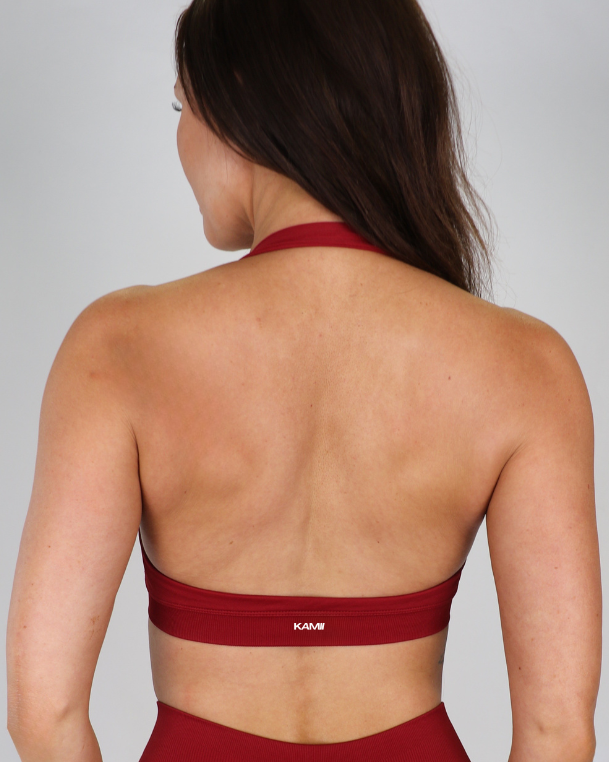 red / chilli crop and scrunch leggings